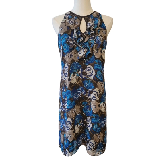 Ann Taylor Sleeveless Floral Dress Size 6 Petite - Picture 1 of 5